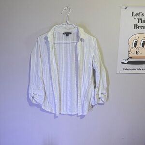 Zac & Rachel Cream Textured Blouse